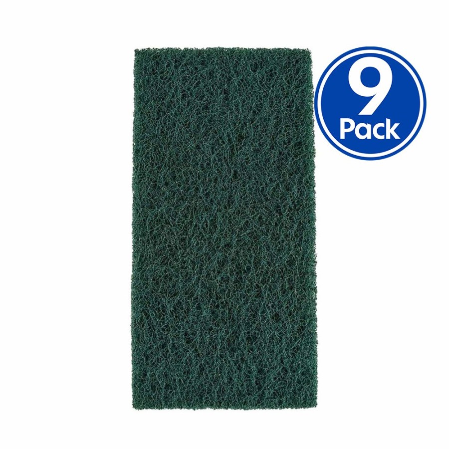 Cutting & Abrasives Velocity Scouring Pads | Velocity Green Heavy Duty Coarse Scouring Hand Pad 115Mm X 225Mm X 9 Pack