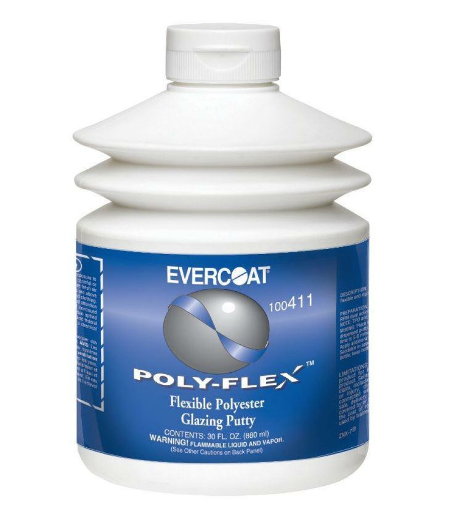 Prep & Repair Evercoat Glaze & Putty | Evercoat 411 Poly-Flex Flexible Polyester Glazing Putty Filler 880Ml + Hardener