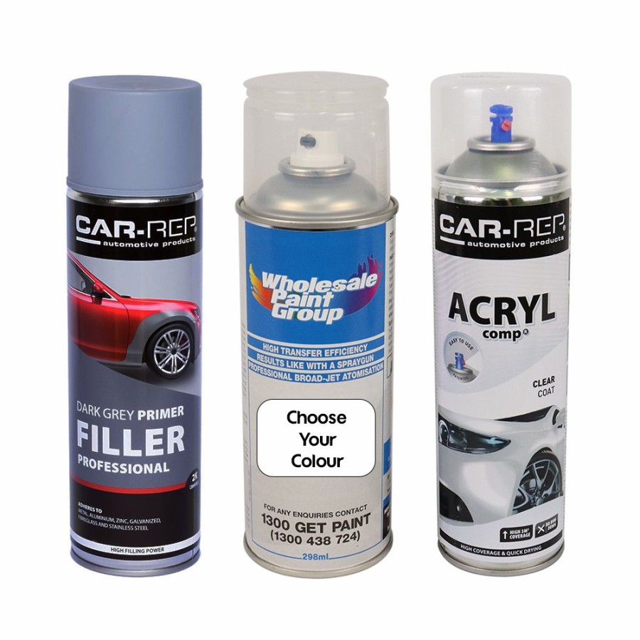 Paint Spray MAX Car Touch Ups | Automotive Touch Up Spray Can Choose Your Colour + 1K Clear Coat + Primer