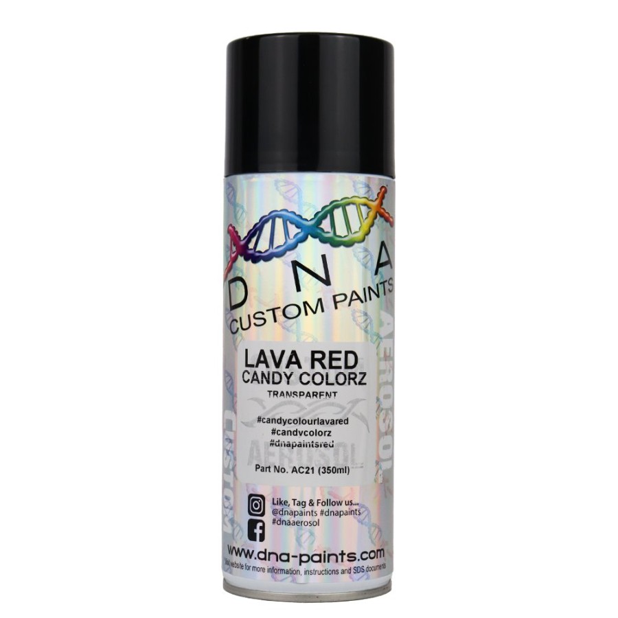 Paint DNA Paints Top Coats | Dna Paints Candy Colorz Spray Paint 350Ml Aerosol Candy Lava Red