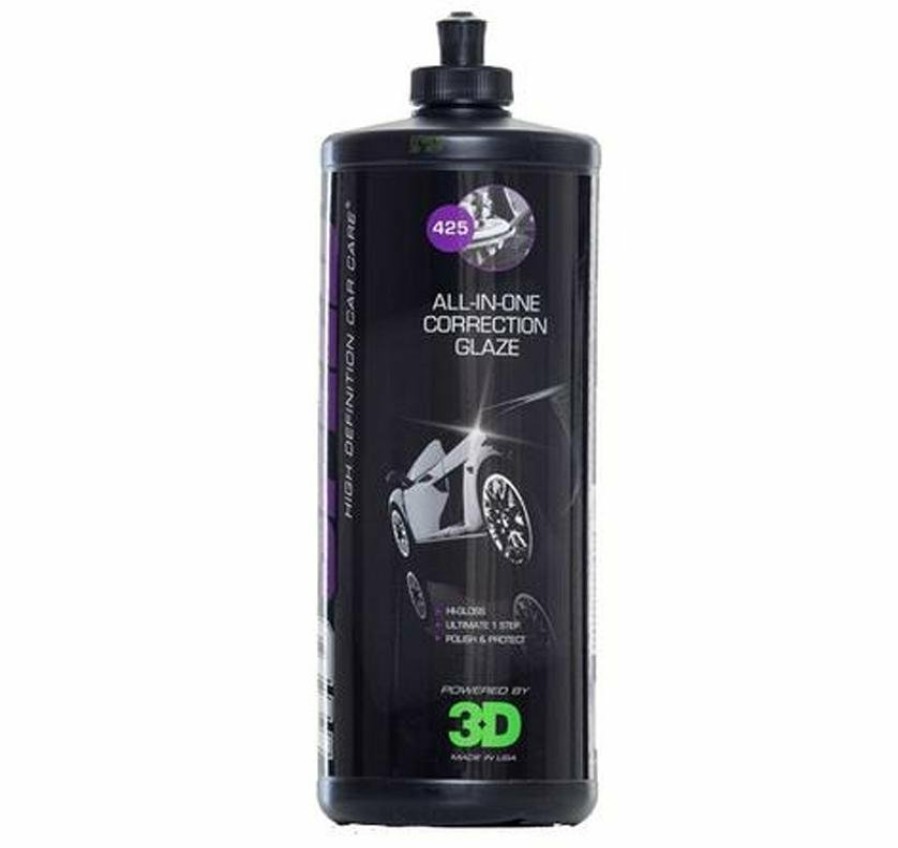 Car Care 3D Glazes | 3D 425 Speed 946Ml All-In-One Car Polish & Protect Automotive Hi-Gloss Glaze