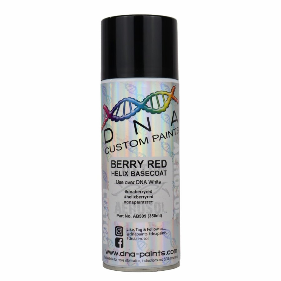 Paint DNA Paints Top Coats | Dna Paints Helix Basecoat Spray Paint 350Ml Aerosol Berry Red