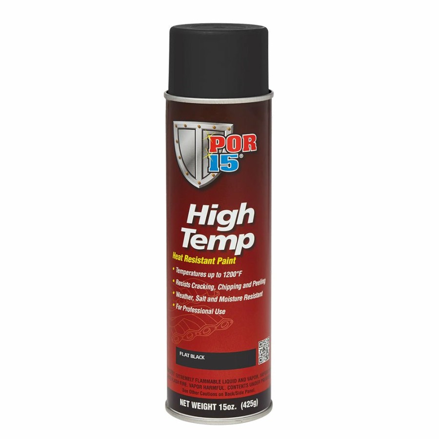 Paint POR15 High Temp & Brakes | Por15 High Temp Paint 425G Flat Black Aerosol 1200°F Heat Resistant