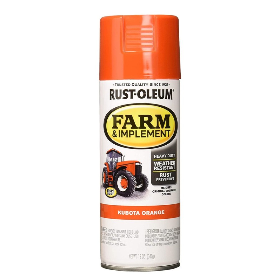 Paint Rust-Oleum Topcoats | Rust-Oleum Farm Equipment Spray Paint Kubota Orange 340G