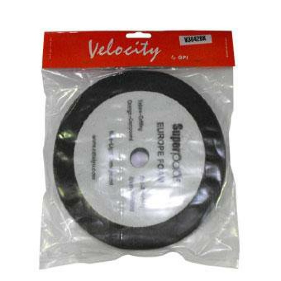 Car Care Velocity Polishing Pads | Velocity 200Mm Black Foam Velcro Polishing Pad 50Mm X 200Mm Car Detailing Buffing