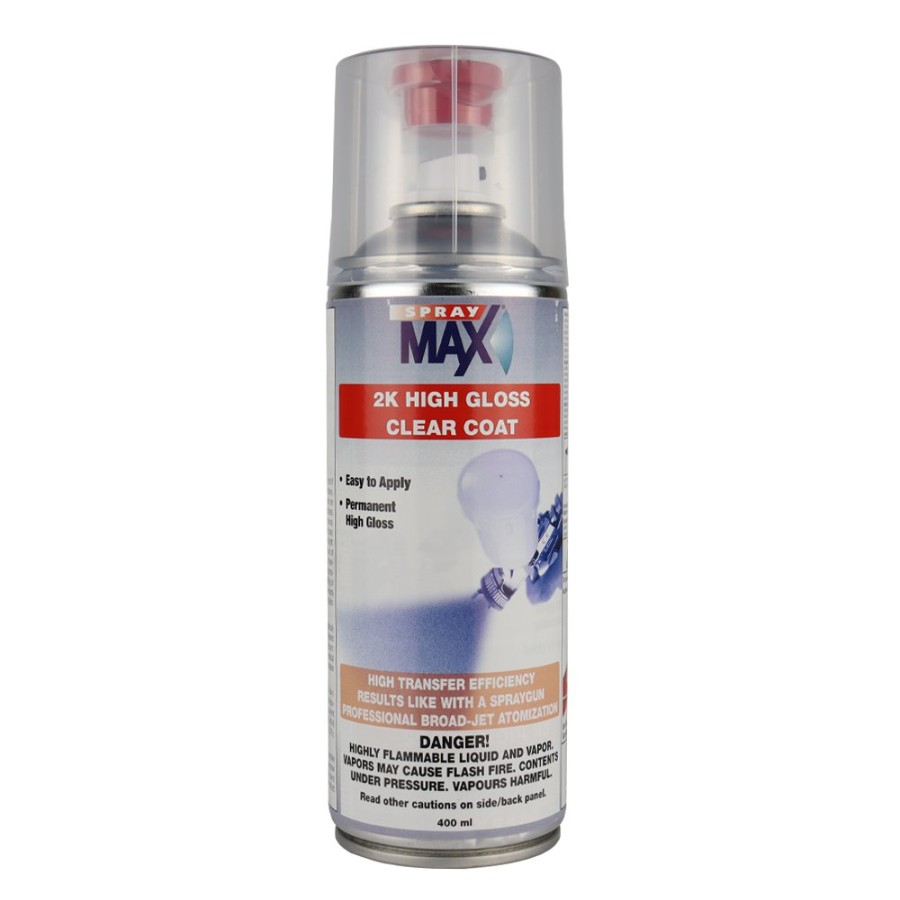 Paint Spray MAX Clear Coats | Spraymax Automotive Car 2K Component High Gloss Clear Coat 400Ml