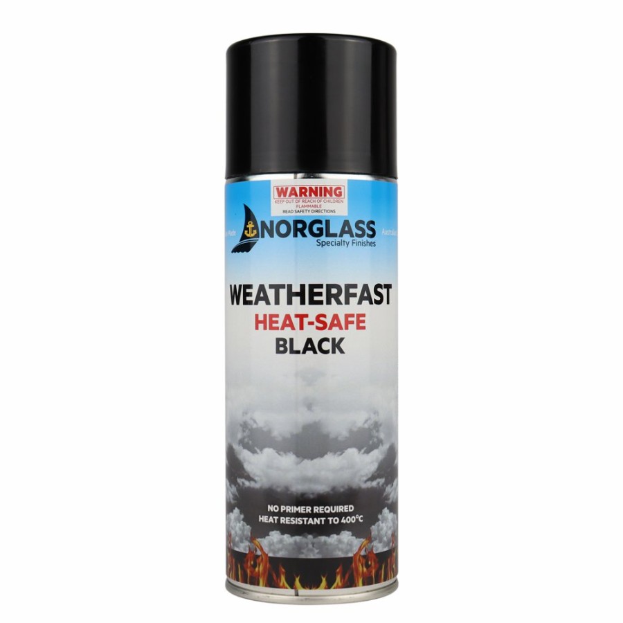 Paint Norglass Specialty | Norglass Weatherfast Heat Safe Black Aerosol 300G Self Priming