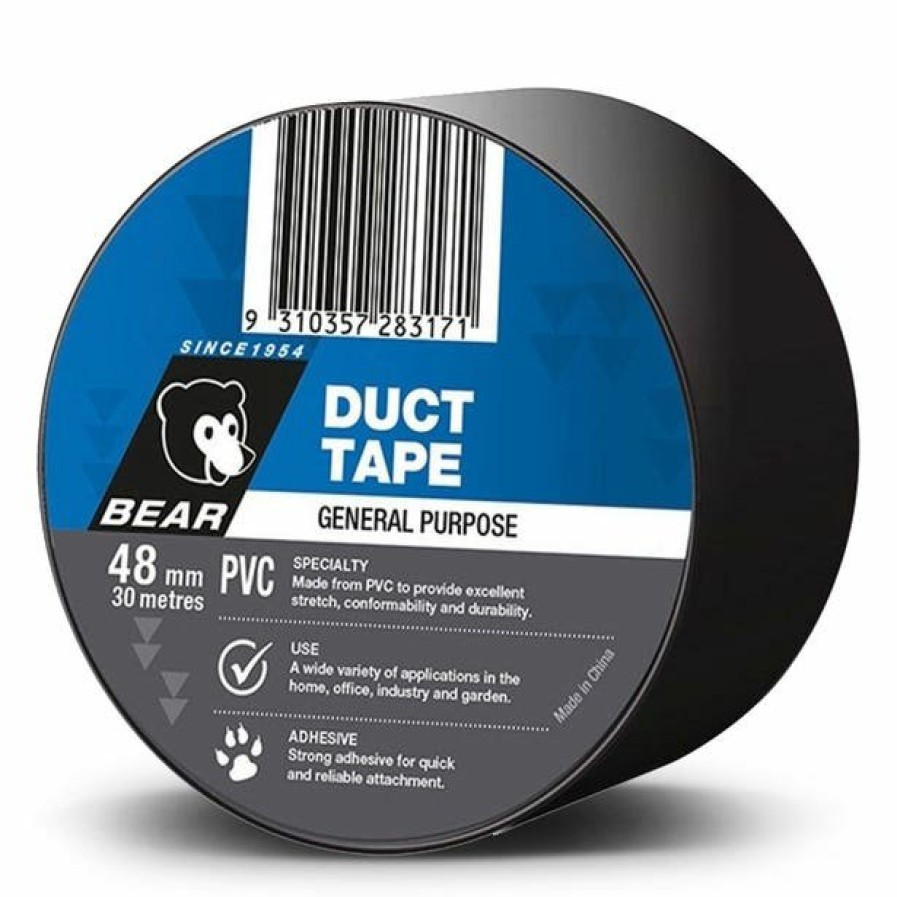 Prep & Repair Norton Duct Tape | Norton 48Mm X 30M Black Pvc Multipurpose Duct Tape