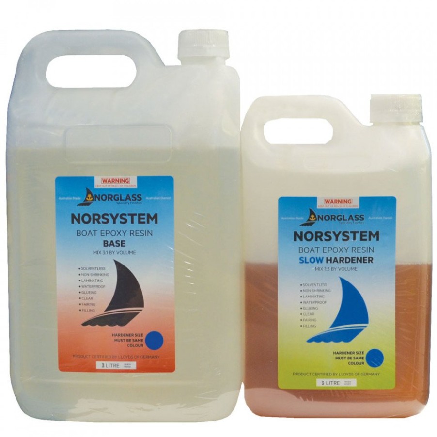 Boat Care Norglass | Norglass Norsystem Boat Epoxy Resin Base + Slow Hardener 3L