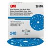 Cutting & Abrasives 3M Discs | 3M Hookit Blue Abrasive Disc Multihole 6 Inch 150Mm 240G 36178 50 Pack Sandpaper