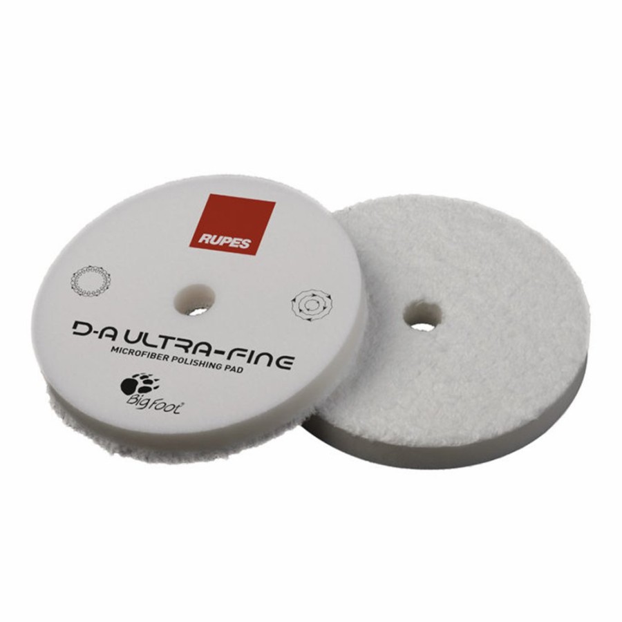 Car Care Rupes Polishing Pads | Rupes Bigfoot Da Ultra Fine Microfibre Compound Pad Ultra Fine White 85Mm