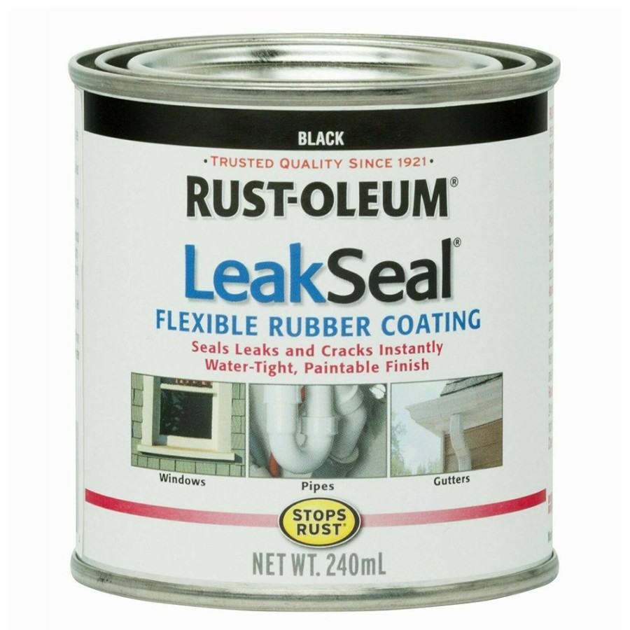 Paint Rust-Oleum Waterproofing | Rustoleum Leakseal Brush On 240Ml Matt Black