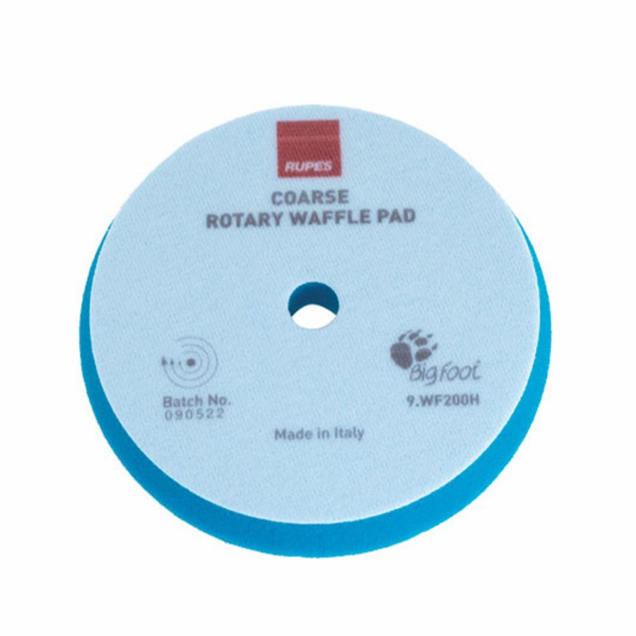 Car Care Rupes Cutting Pads | Rupes Bigfoot Rotary Hook On Foam Waffle Pad Coarse Blue 170 Mm - 180 Mm