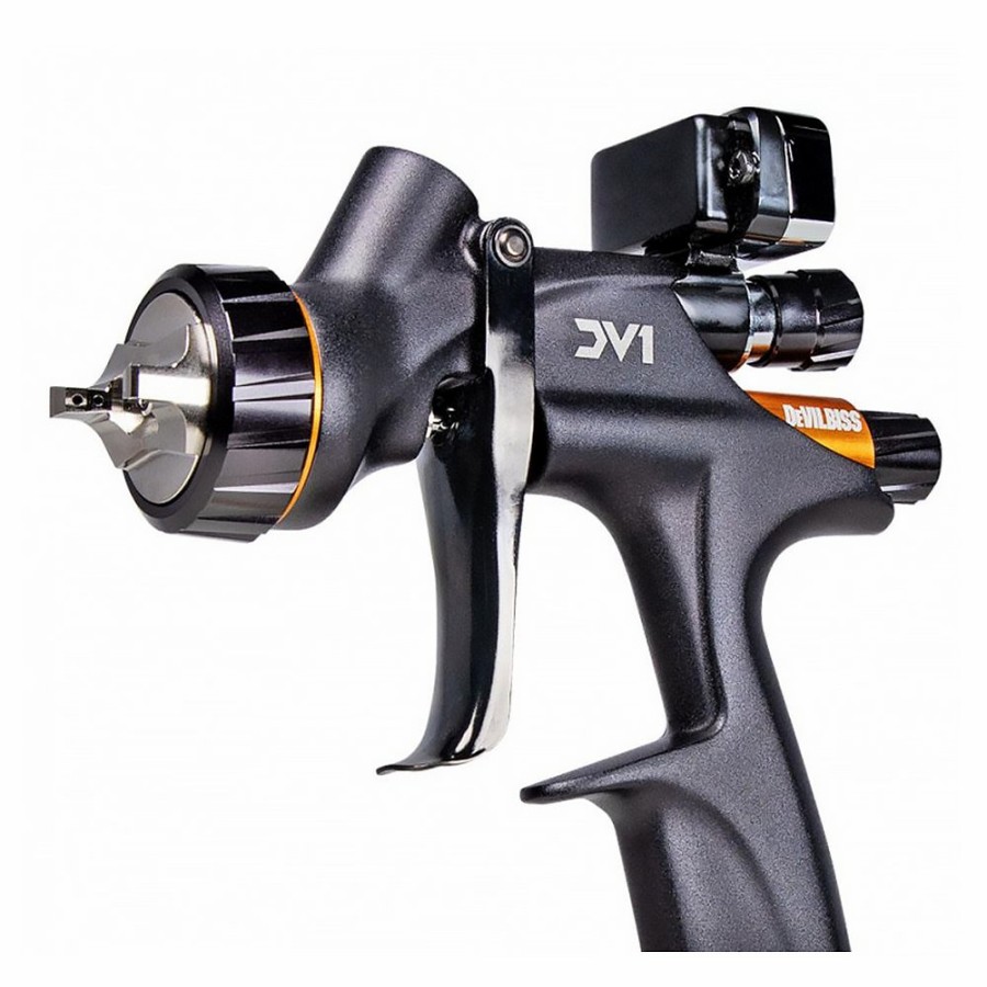 Spray Guns DeVilbiss Gravity-Fed | Devilbiss Dv1-C+ Clearcoat Digital Hvlp Plus Gravity Feed Spray Gun 1.3Mm Tip