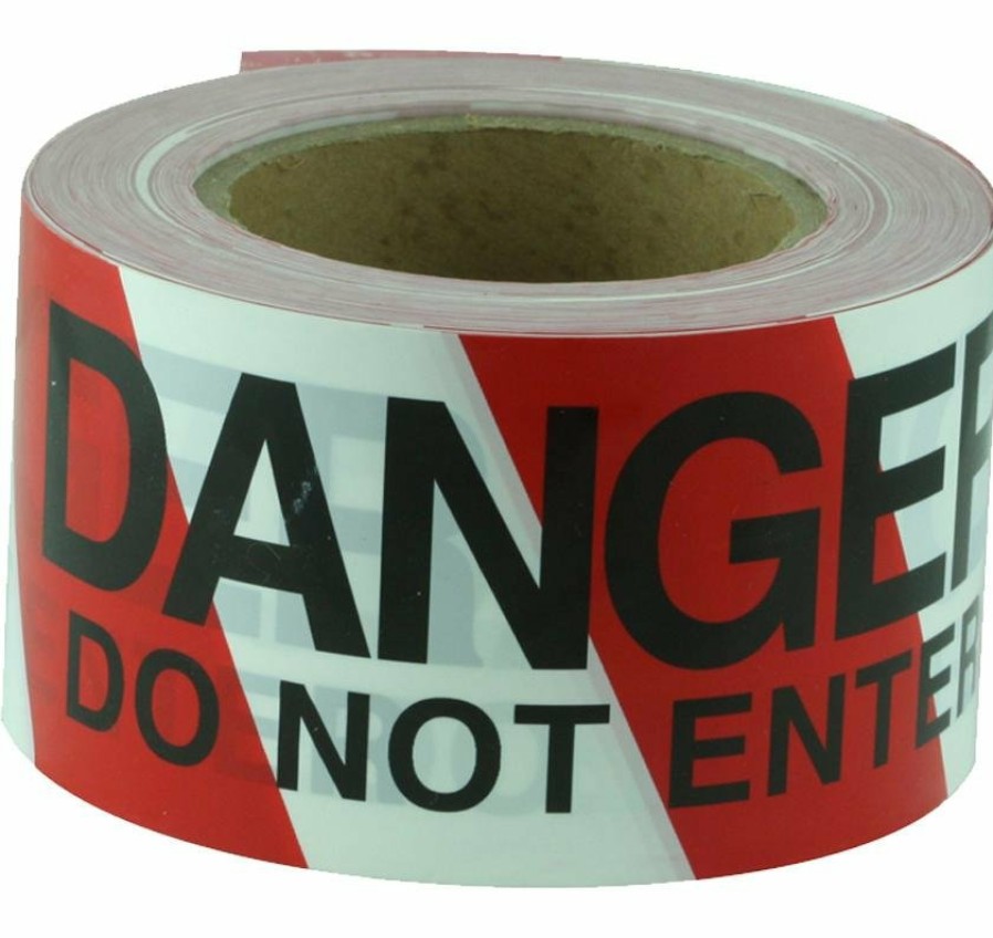 Safety Maxisafe | Maxisafe Barricade Tape Danger Do Not Enter Black On Red/White Safety Marker