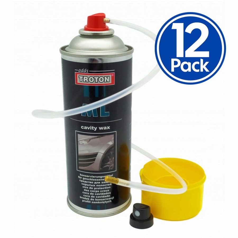 Prep & Repair Troton Rust Prevention | Troton Cavity Wax Amber Aerosol Spray 400Ml Anticorrosion Protection X 12 Pack