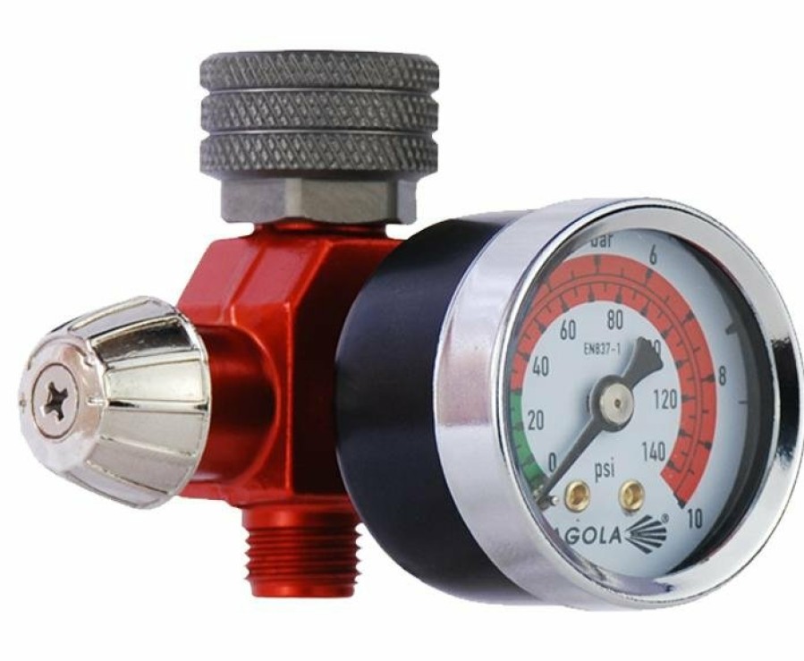 Spray Guns Sagola Regulators & Gauges | Sagola Rc1 Air Flow Regulator With Manometer Spray Painting Gun Gauge