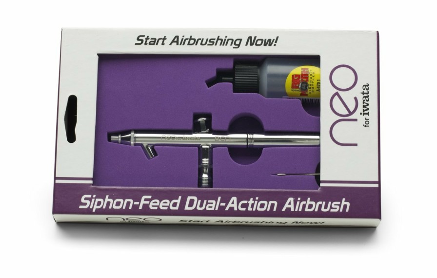 Spray Guns Anest Iwata Airbrushes | Iwata Neo Bcn Suction Siphon Feed Dual Action Air Brush 0.5Mm 28Ml