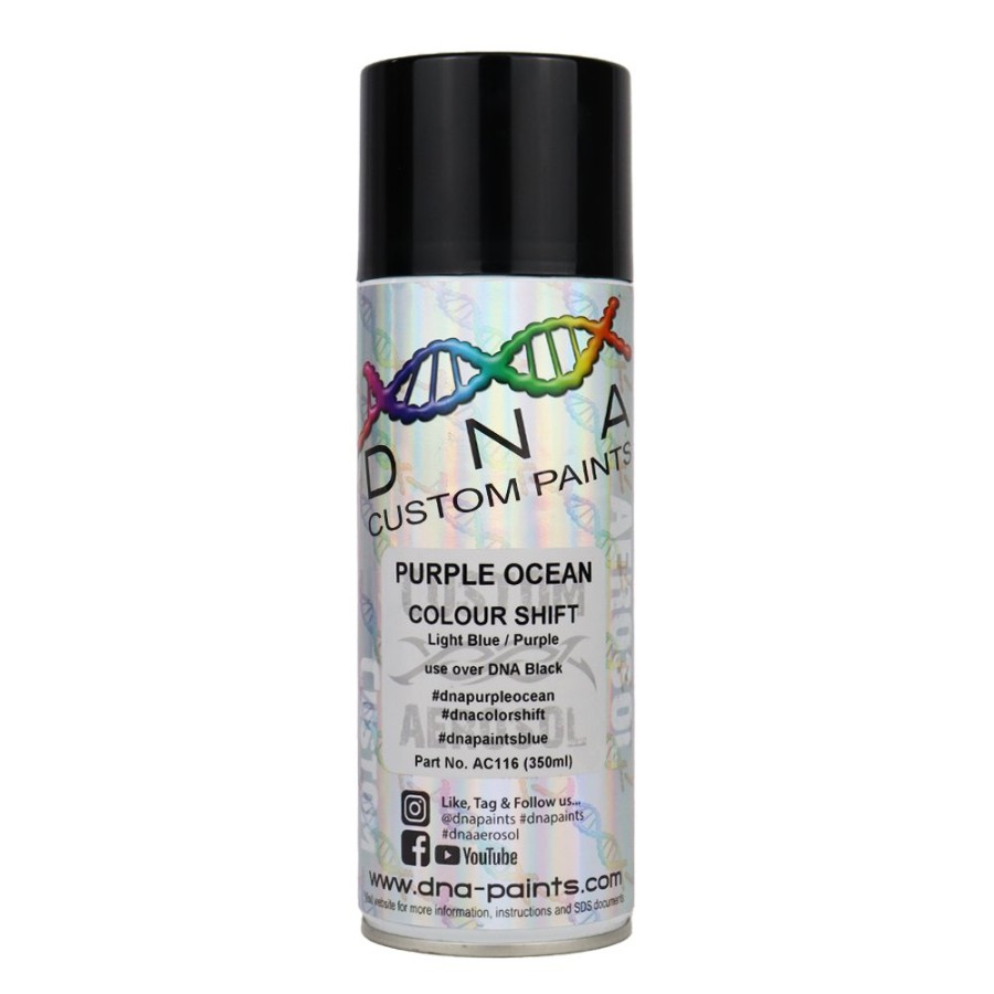 Paint DNA Paints Top Coats | Dna Paints Colour Shift Pearl (Light Blue To Purple) Spray Paint 350Ml Aerosol Purple Ocean