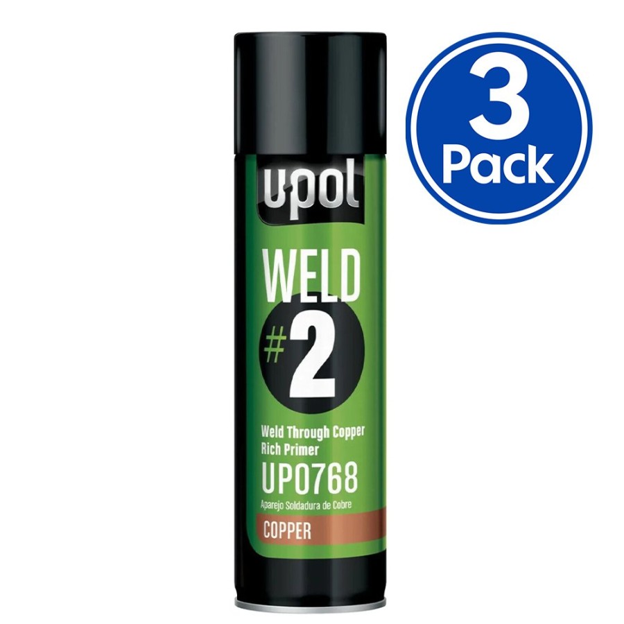 Paint U-POL Primers | U-Pol Weld #2 Weld Through Copper Rich Primer 450Ml X 3 Pack