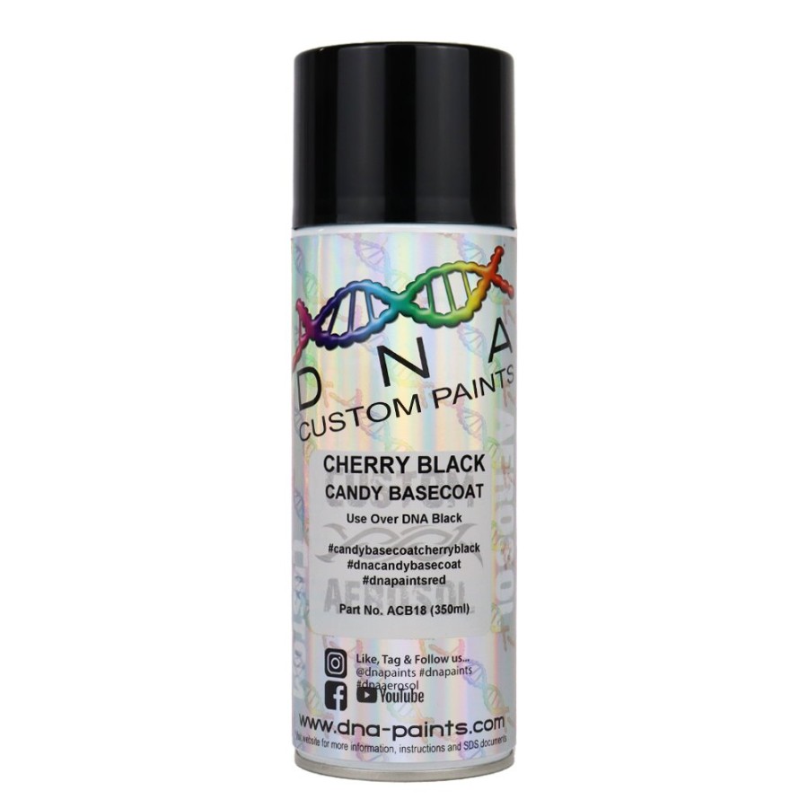 Paint DNA Paints Top Coats | Dna Paints Candy Basecoat Spray Paint 350Ml Aerosol Candy Cherry Black