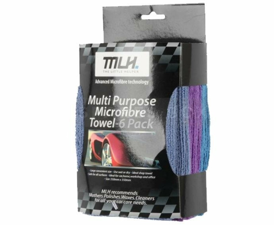 Car Care Mothers Microfibre Cloths & Towels | Mlh Multi Purpose Microfibre Towel X 6 Pack