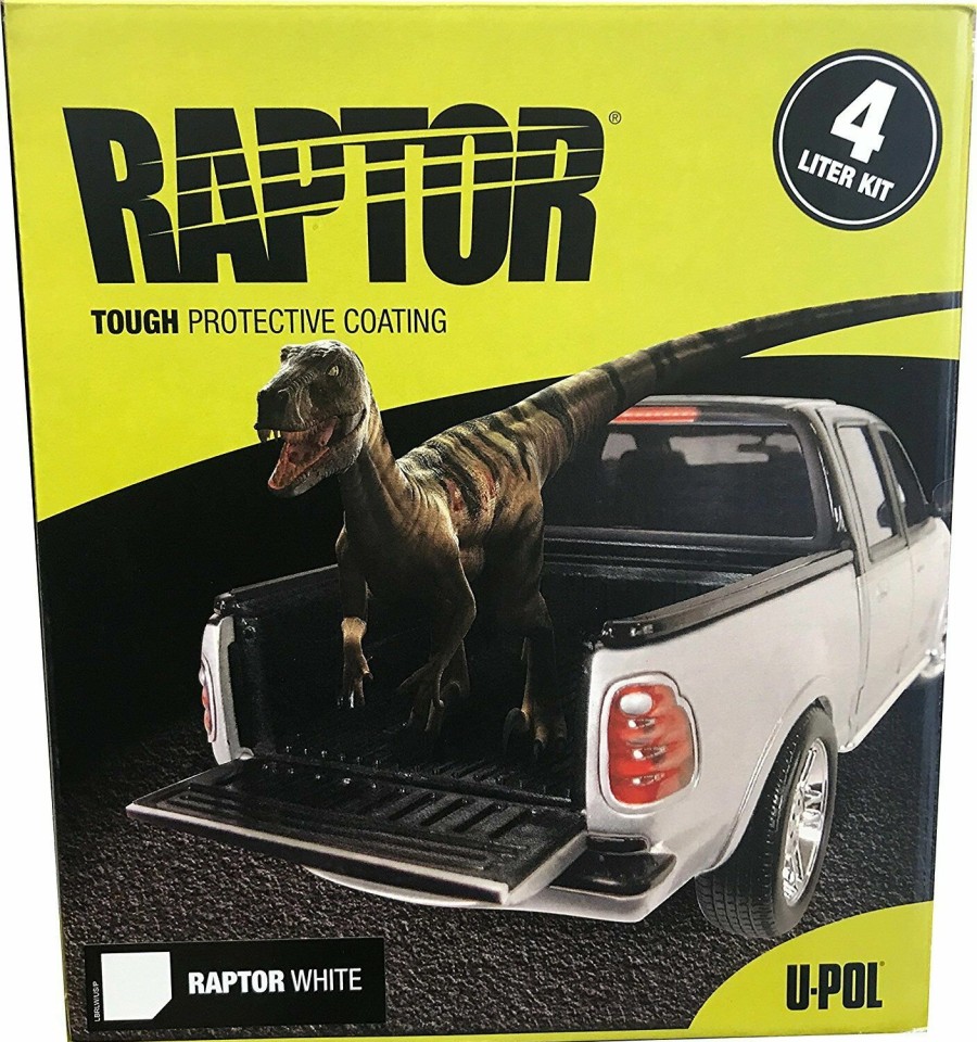 Paint U-POL Bedliner | U-Pol Raptor White Tough Protective Coating Uv Resistant Tub/Bed Liner Kit 4L