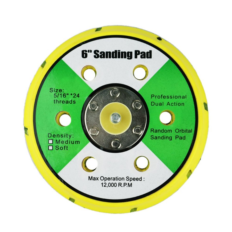 Cutting & Abrasives Wholesale Paint Group Hook & Loop Pads | Wpg 150Mm 15 Hole Hook & Loop Backing Pad For Orbital Sander