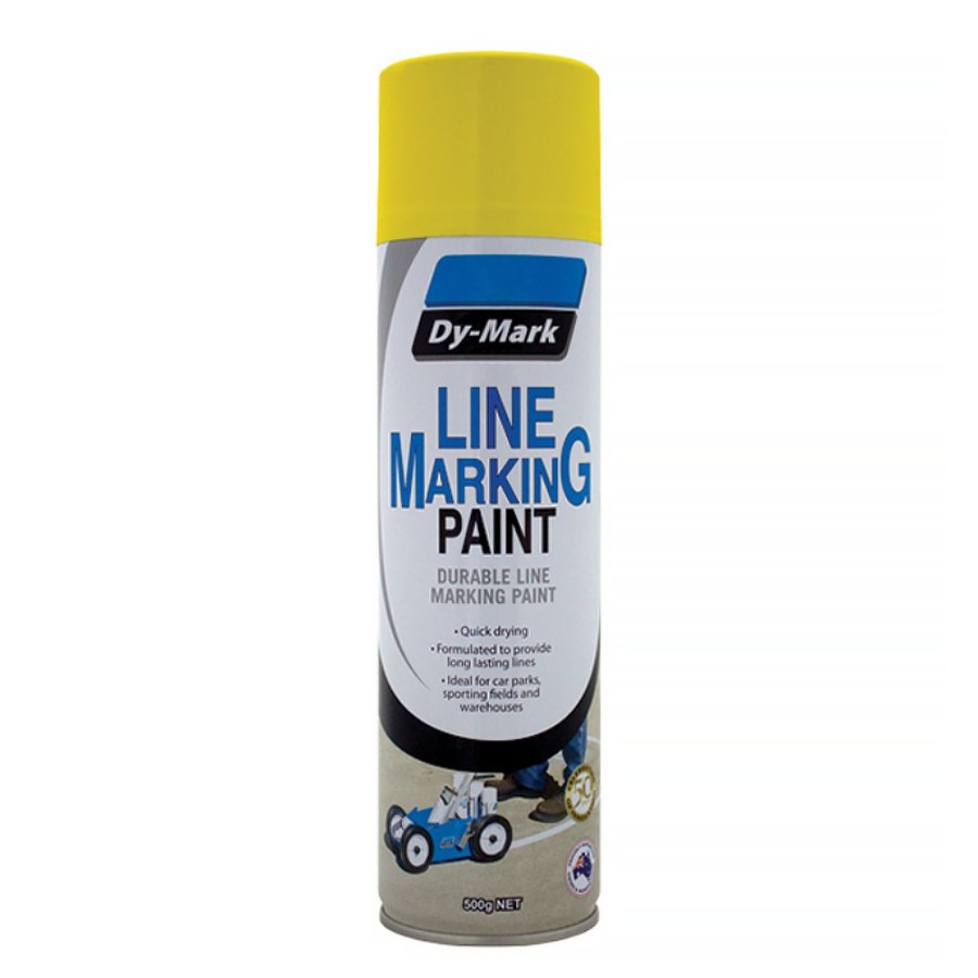 Paint Dy-Mark Linemarking | Dy-Mark Heavy Duty Line Marking Spray Paint Yellow 500G Aerosol