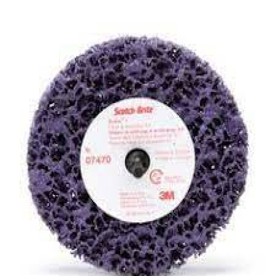 Cutting & Abrasives 3M | 3M Scotch-Brite™ Roloc™ Clean And Strip Disc 100Mm Purple 07466