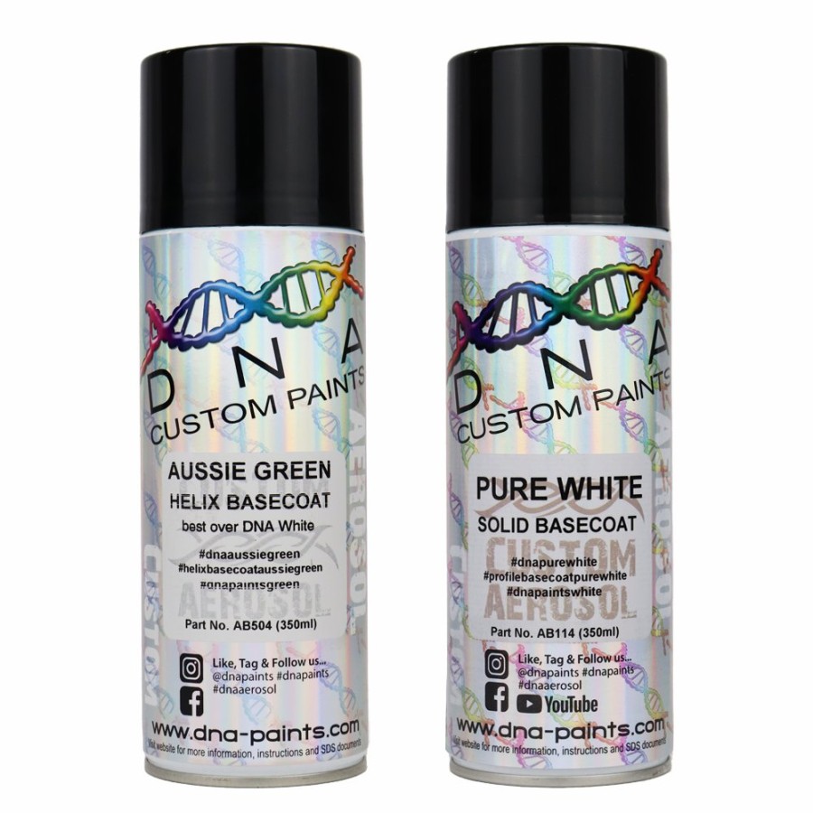 Paint DNA Paints Top Coats | Dna Paints Helix Basecoat Spray Paint 350Ml Aerosol Aussie Green With Undercoat