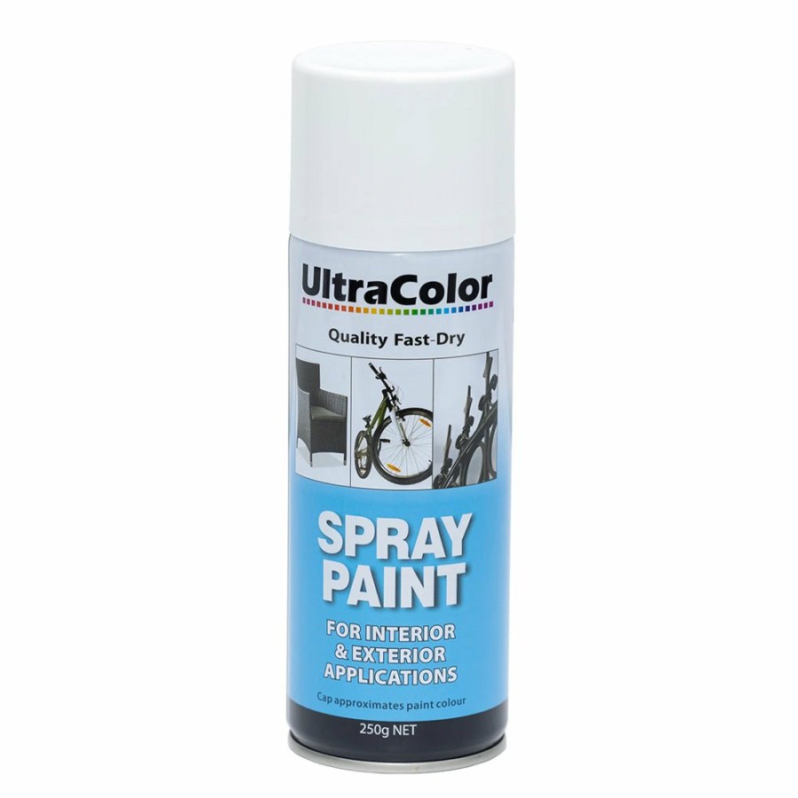 Paint UltraColor Topcoats | Ultracolor Spray Paint Fast Drying Interior Exterior 250G Gloss White Cans