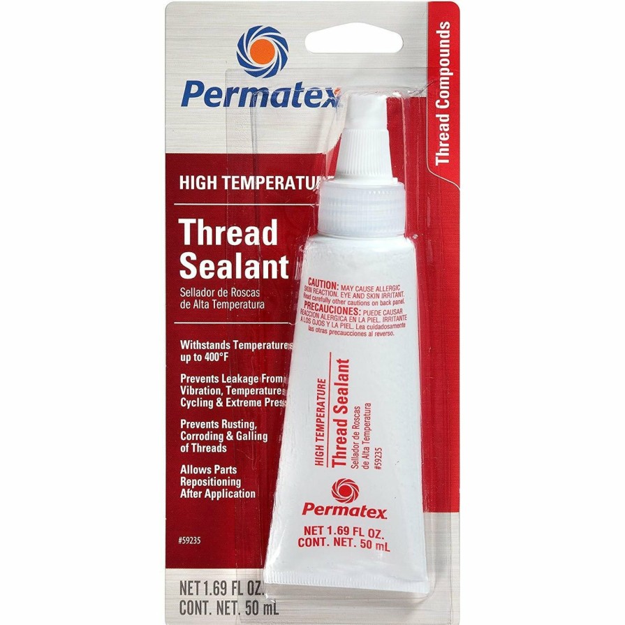 Adhesives & Sealants Permatex | Permatex High Temperature Thread Sealant 50Ml 59235