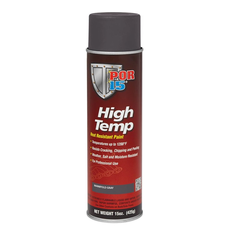 Paint POR15 High Temp & Brakes | Por15 High Temp Paint 425G Manifold Grey Aerosol 1200°F Heat Resistant Spray