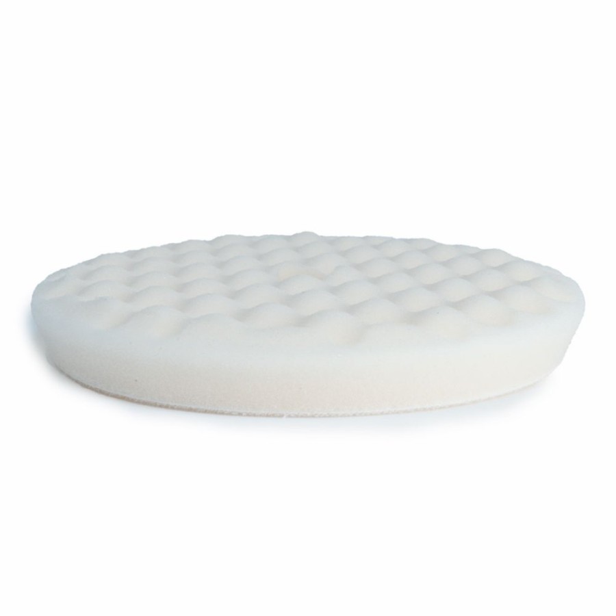 Car Care Rupes Polishing Pads | Rupes Bigfoot Rotary Hook On Foam Waffle Pad Ultra Fine White 150 Mm - 165 Mm