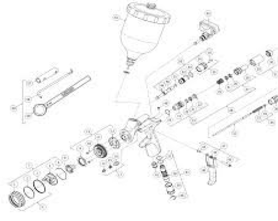 Spray Guns DeVilbiss Other | Devilbiss Dv1 Inline Flow Valve Assembly