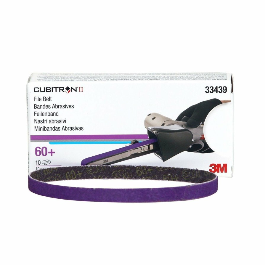 Cutting & Abrasives 3M Belts | 3M Cubitron Ii File Belt 10Mm X 330Mm 60+ Grade 33439 10 Pack