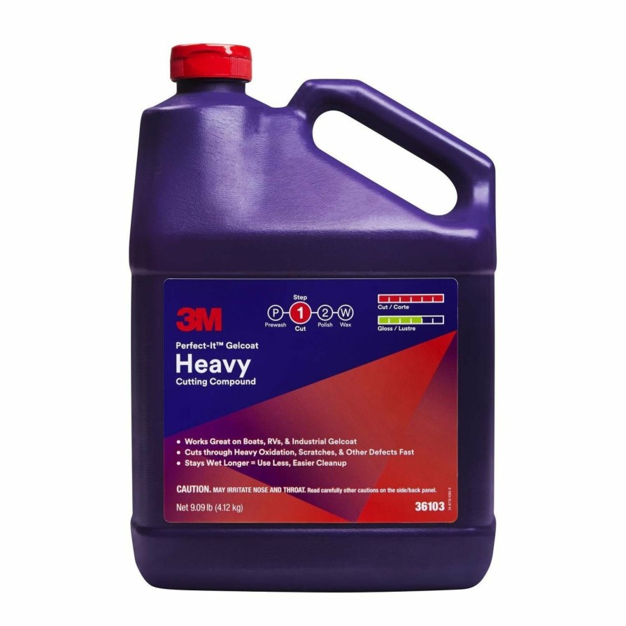 Boat Care 3M Cutting Compounds | 3M Perfect-It Gelcoat Heavy Cutting Compound Boat Rv Industrial Scratches 3.7L