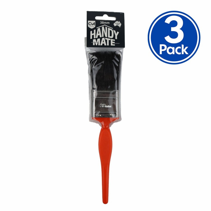 Painting Tools C u0026 A Brushware | C&A Handy Mate Paint Brush 38Mm X 3 Pack Trade Industrial Commercial