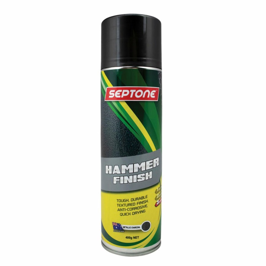 Paint Septone Topcoats | Septone Metallic Hammer Finish Anti Corrosive Spray Paint 400G Aerosol Charcoal