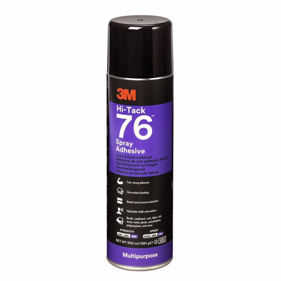 Adhesives & Sealants 3M Spray Adhesives | 3M Hi-Tack 76 Spray Adhesive Clear 535Ml Bonding Rubber Fabric Felt