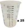 Painting Tools Wholesale Paint Group Measuring Cups | Calibrated Disposable Paint Mixing Cups 650Ml X 25 Pack Measuring Epoxy Resin Auto