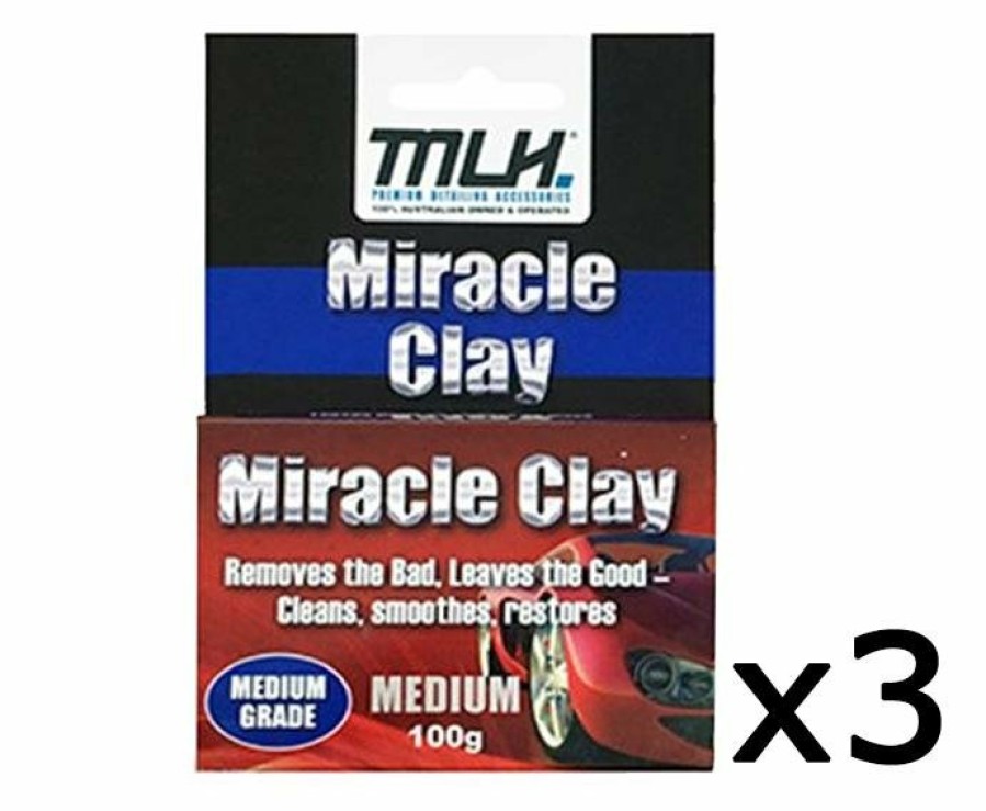 Car Care Mothers Detailing Clay | Mlh Miracle Clay Cleaning Block Medium Grade 100G 3 Pack