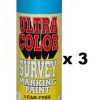 Paint UltraColor Linemarking | Ultracolor Survey Marking Paint Spot Marker Aerosol Can 350G Blue X 3