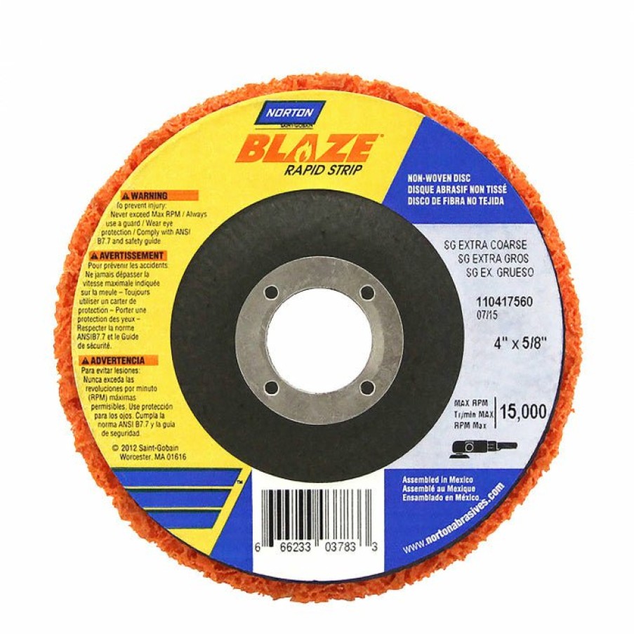 Cutting & Abrasives Norton | Norton 100X16Mm Depressed Centre Disc Blaze Rapid Strip Ceramic