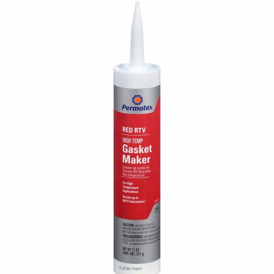 Adhesives & Sealants Permatex | Permatex High Temperature Red Rtv Silicone Gasket Maker 311G