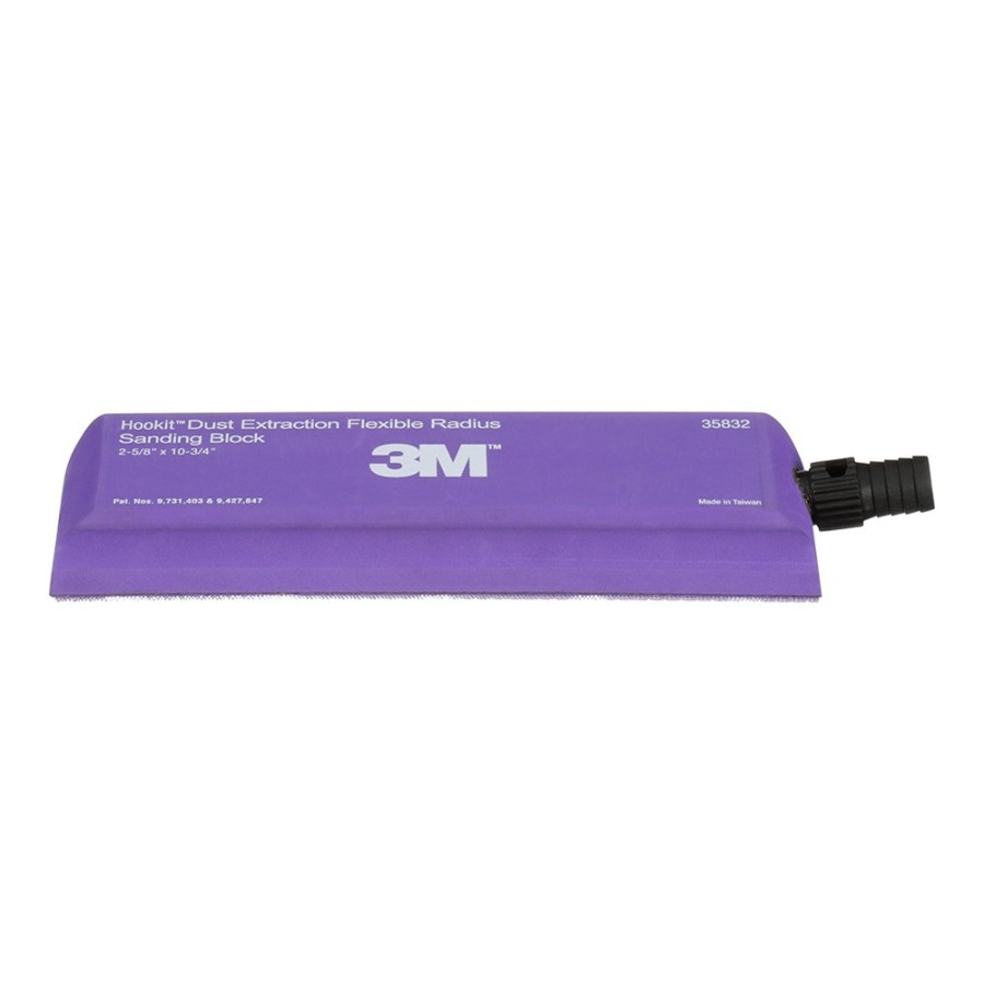 Cutting & Abrasives 3M Block Sanders | 3M 35832 Hookit Flexible Radius Sanding Block 273 X 66Mm Dust Free Vacuum Purple