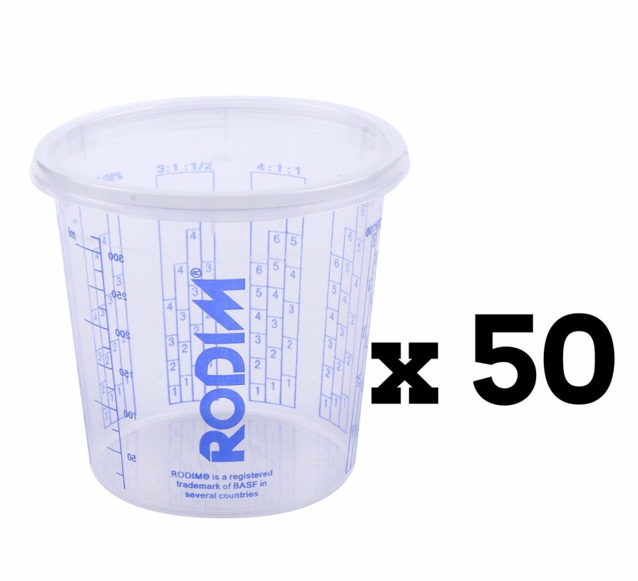 Painting Tools Rodim Measuring Cups | Basf Rodim Calibrated Graduated Automotive Paint Mixing Cups 400Ml X 50 Glasurit