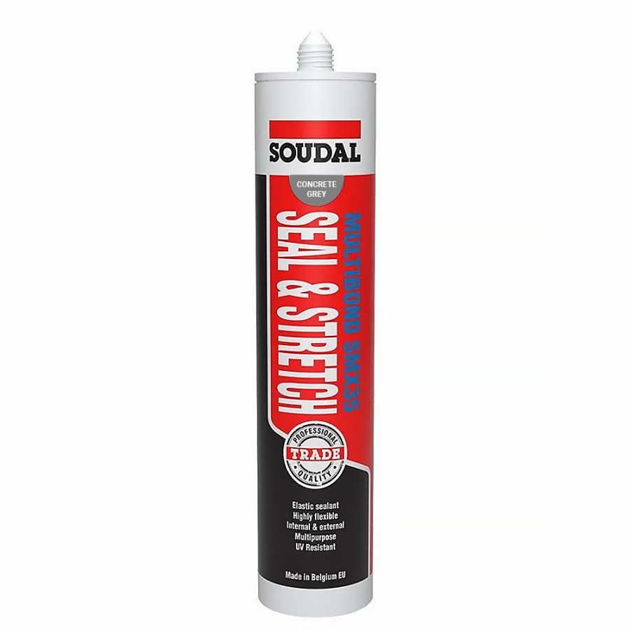 Adhesives & Sealants Soudal Sealants | Soudal Multibond Smx35 Seal & Stretch Concrete Grey Joint Sealant 290Ml Cartridge