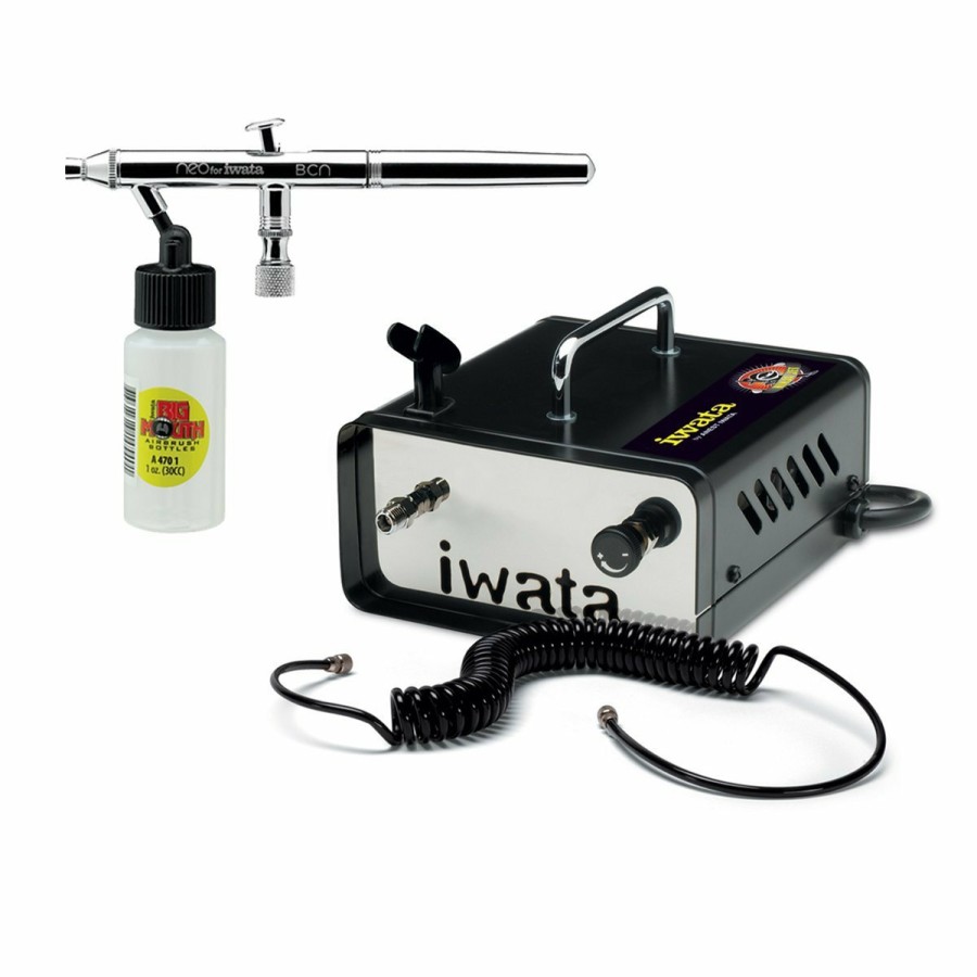 Spray Guns Anest Iwata Airbrushes | Anest Iwata Neo Air Brush & Ninja Jet Air Compressor Kit Spray Tan Auto Beauty